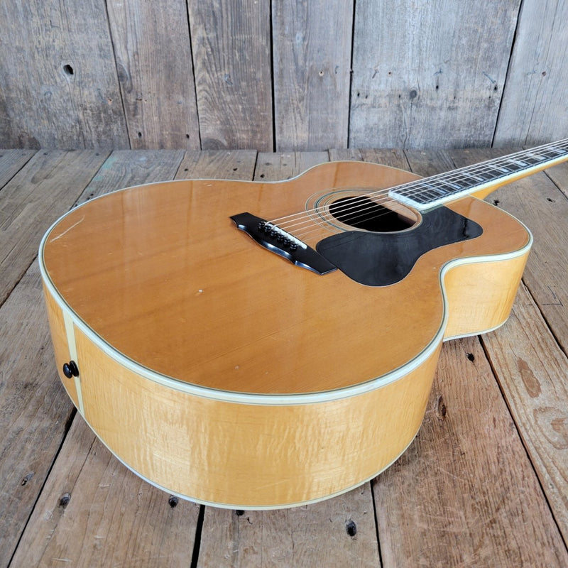 Guild F - 50 BLD Blonde 1976 – Vintage Jumbo Acoustic Guitar with Spruce & Maple Tonewoods - Mahar's Vintage Guitars
