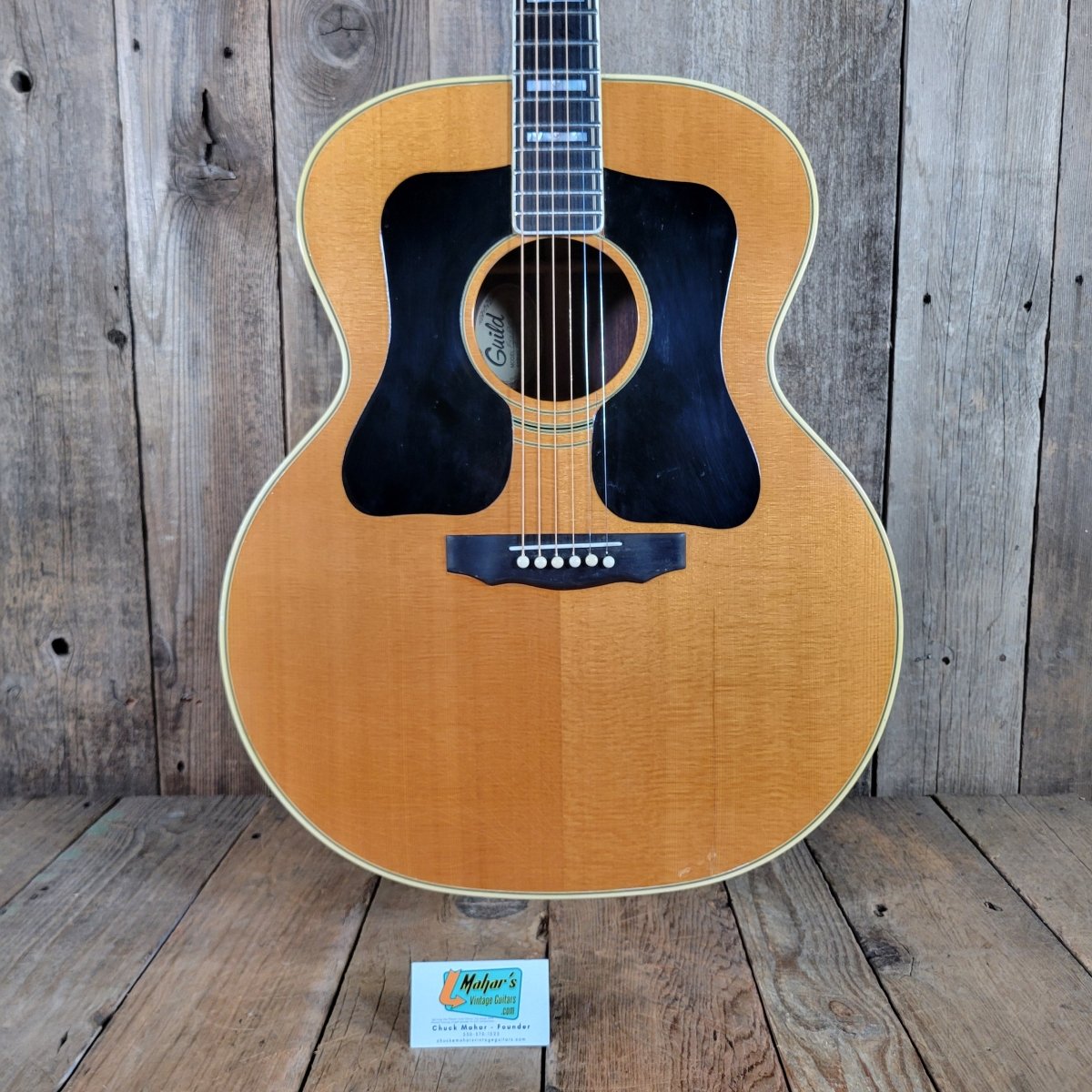 Guild F - 50R NT 1980 Westerly — Factory Double Pickguard - Mahar's Vintage Guitars