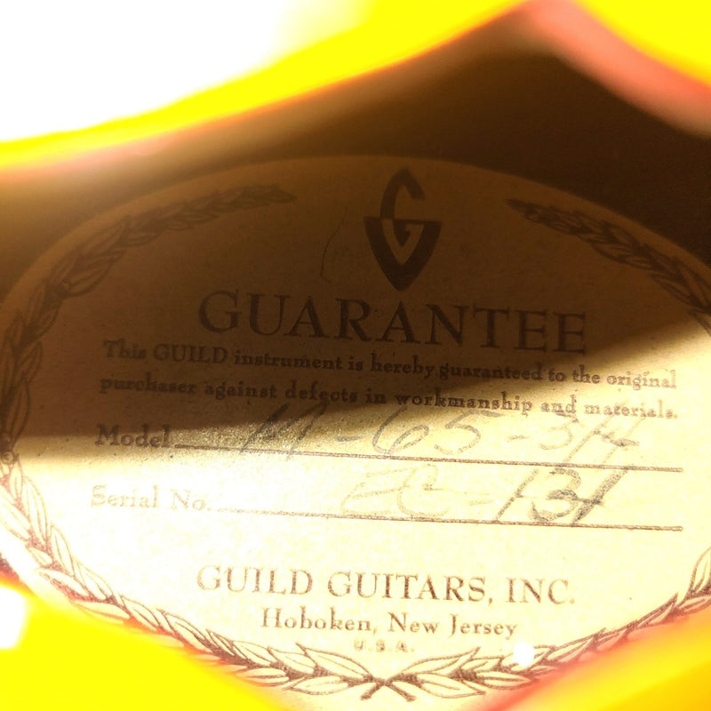 Guild M - 65 3/4 Freshman 1965 – One - Owner Vintage Guitar w/ Original Case & Receipt - Mahar's Vintage Guitars