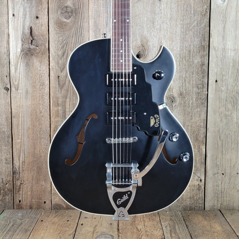 Guild Starfire I Jet 90 2021 – Satin Black SF - 1JET90/SBK w/Original Case - Mahar's Vintage Guitars