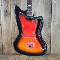 Harmony 1965 Bobkat H-15 Body and Neck, Sunburst, Husk Project - Mahar's Vintage Guitars
