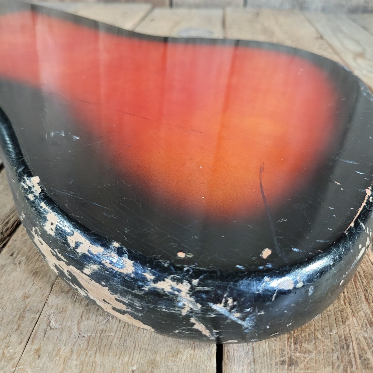 Harmony 1965 Bobkat H-15 Body and Neck, Sunburst, Husk Project - Mahar's Vintage Guitars