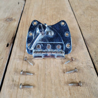 Harmony 1965 Bobkat H17 Tremolo Bridge Tailpiece With Screws No Arm - Mahar's Vintage Guitars