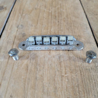 Harmony 1965 H17 Bobkat Replacement Bridge with Mounting Studs — Very Good - Mahar's Vintage Guitars
