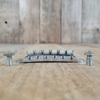 Harmony 1965 H17 Bobkat Replacement Bridge with Mounting Studs — Very Good - Mahar's Vintage Guitars