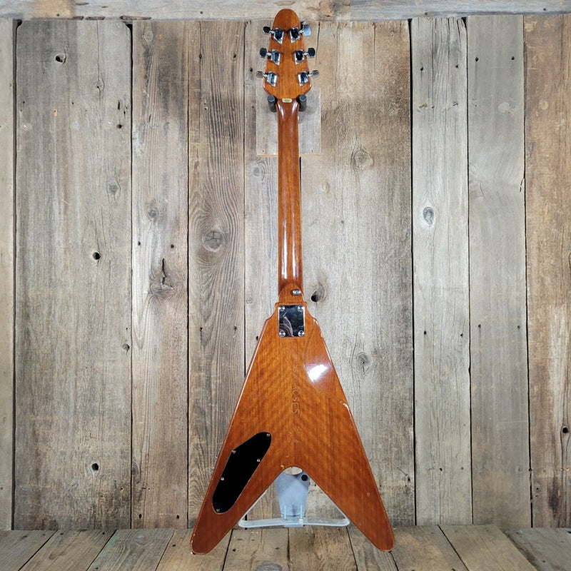 Harmony Flying V Electric Guitar 1980s – Modified with Bigsby Vibrato - Mahar's Vintage Guitars