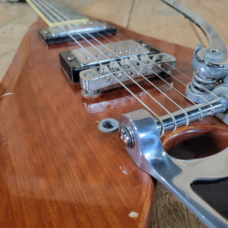Harmony Flying V Electric Guitar 1980s – Modified with Bigsby Vibrato - Mahar's Vintage Guitars