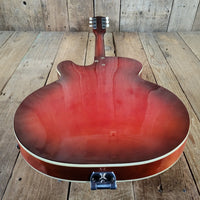 Harmony Rocket H53 Red with Bigsby with Floating Jazz Pickup - Nickel 1960s - Mahar's Vintage Guitars