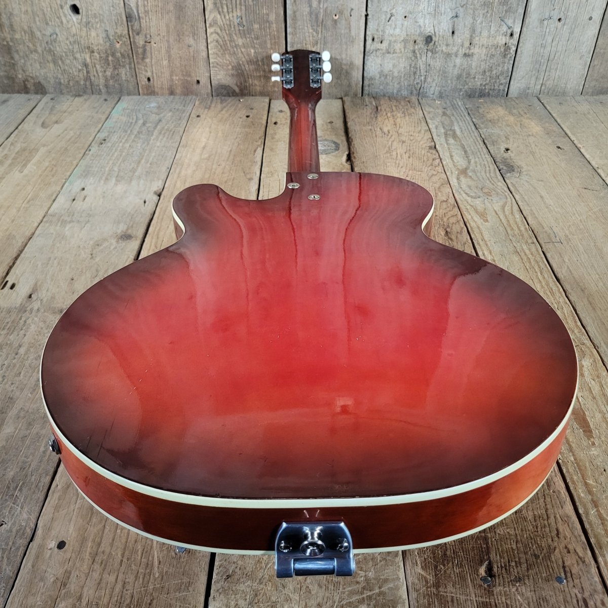 Harmony Rocket H53 Red with Bigsby with Floating Jazz Pickup - Nickel 1960s - Mahar's Vintage Guitars