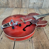 Harmony Rocket H53 Red with Bigsby with Floating Jazz Pickup - Nickel 1960s - Mahar's Vintage Guitars