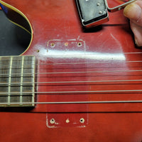 Harmony Rocket H53 Red with Bigsby with Floating Jazz Pickup - Nickel 1960s - Mahar's Vintage Guitars