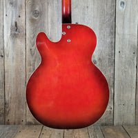 Harmony Rocket H53 Red with Bigsby with Floating Jazz Pickup - Nickel 1960s - Mahar's Vintage Guitars