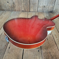 Harmony Rocket H53 Red with Bigsby with Floating Jazz Pickup - Nickel 1960s - Mahar's Vintage Guitars