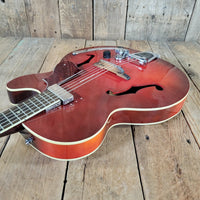 Harmony Rocket H53 Red with Bigsby with Floating Jazz Pickup - Nickel 1960s - Mahar's Vintage Guitars