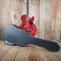 Harmony Rocket H53 Red with Bigsby with Floating Jazz Pickup - Nickel 1960s - Mahar's Vintage Guitars