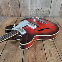 Harmony Rocket H56/1 Hollow Body Electric Guitar – Vintage DeArmond Gold Foil Pickups, USA Made 1970 - Mahar's Vintage Guitars