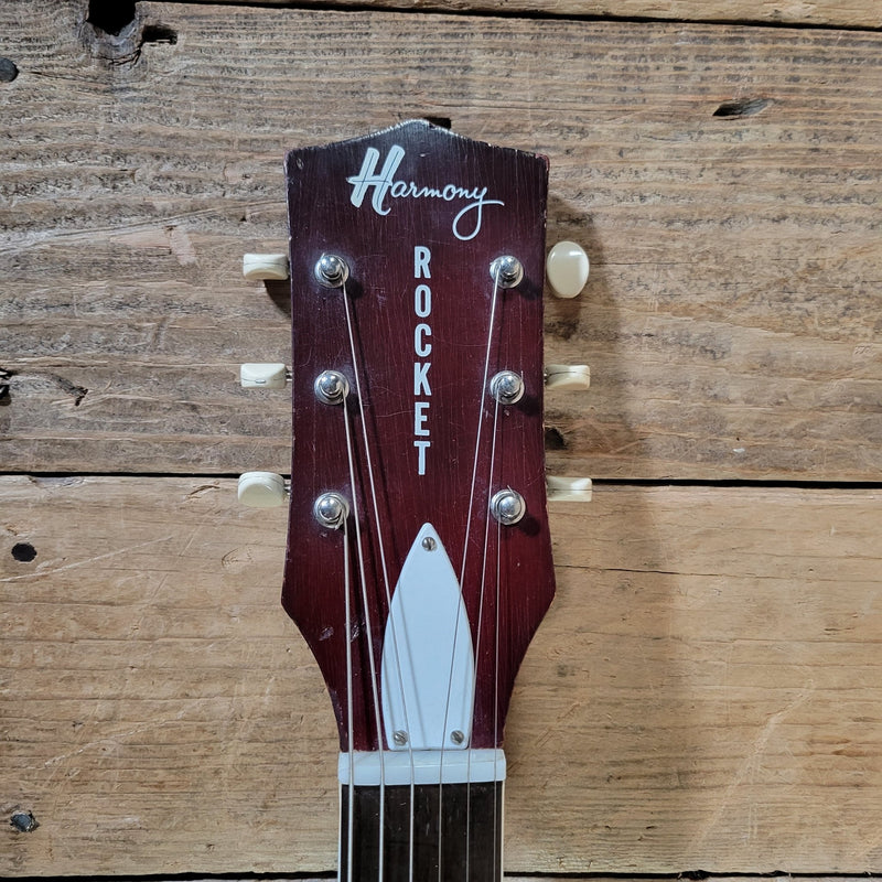Harmony Rocket H56/1 Hollow Body Electric Guitar – Vintage DeArmond Gold Foil Pickups, USA Made 1970 - Mahar's Vintage Guitars
