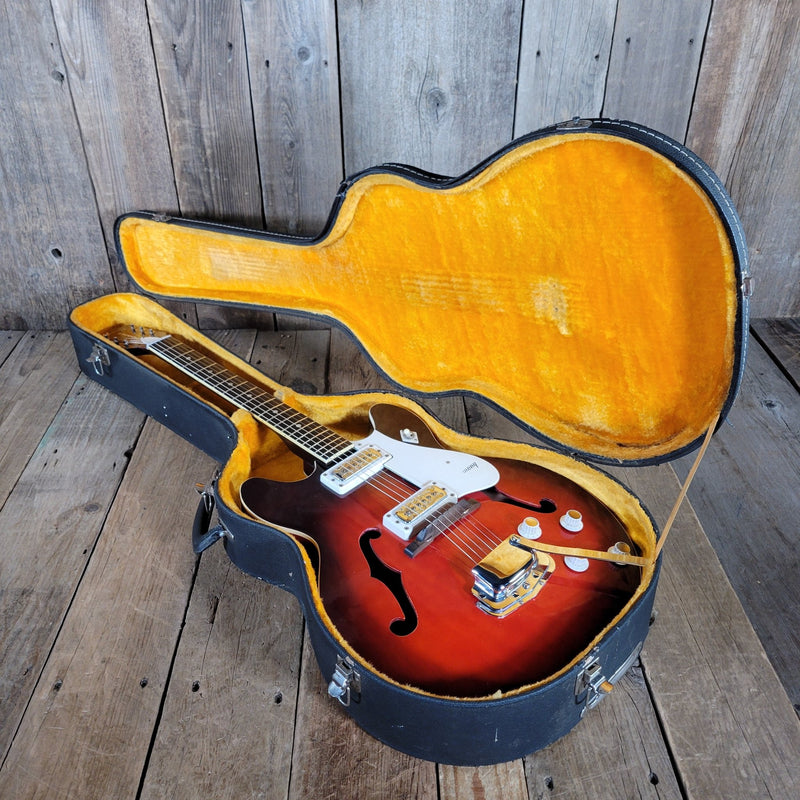 Harmony Rocket H56/1 Hollow Body Electric Guitar – Vintage DeArmond Gold Foil Pickups, USA Made 1970 - Mahar's Vintage Guitars