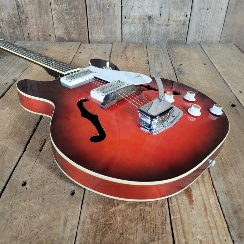 Harmony Rocket H56/1 Hollow Body Electric Guitar – Vintage DeArmond Gold Foil Pickups, USA Made 1970 - Mahar's Vintage Guitars