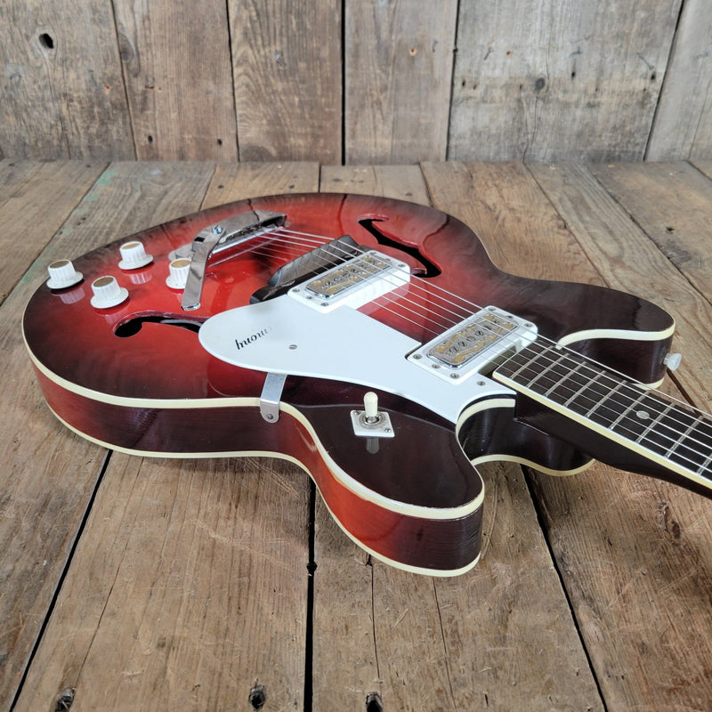 Harmony Rocket H56/1 Hollow Body Electric Guitar – Vintage DeArmond Gold Foil Pickups, USA Made 1970 - Mahar's Vintage Guitars