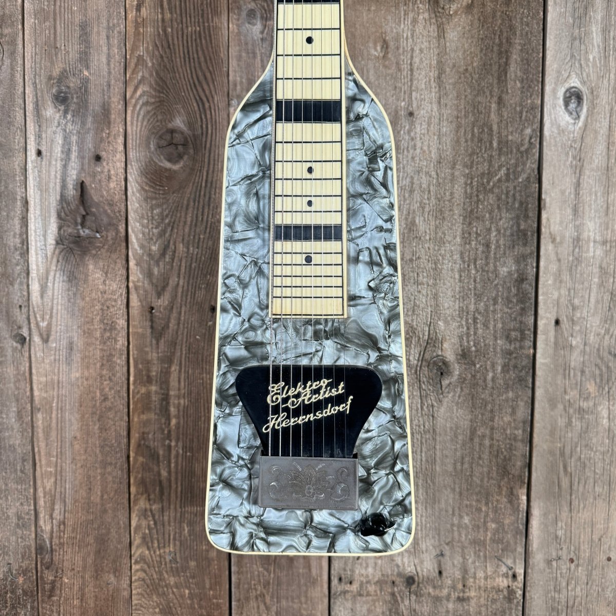 Herrnsdorf Elektro Artist 8 String Lap Steel 1950s Black mother of pearl - Mahar's Vintage Guitars