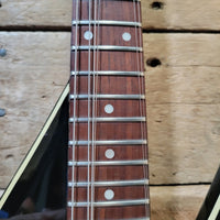 Hondo Death Dagger H - 1 1980s with original chip board case - Black - Mahar's Vintage Guitars