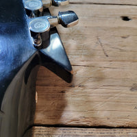 Hondo Death Dagger H - 1 1980s with original chip board case - Black - Mahar's Vintage Guitars