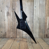 Hondo Death Dagger H - 1 1980s with original chip board case - Black - Mahar's Vintage Guitars