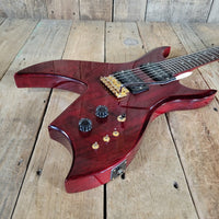 Hondo Formula 1 H - 785 Electric Guitar – 1980s Transparent Red, 24 - Fret Super Strat Style - Mahar's Vintage Guitars