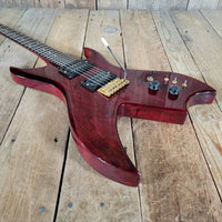 Hondo Formula 1 H - 785 Electric Guitar – 1980s Transparent Red, 24 - Fret Super Strat Style - Mahar's Vintage Guitars