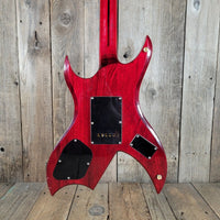 Hondo Formula 1 H - 785 Electric Guitar – 1980s Transparent Red, 24 - Fret Super Strat Style - Mahar's Vintage Guitars