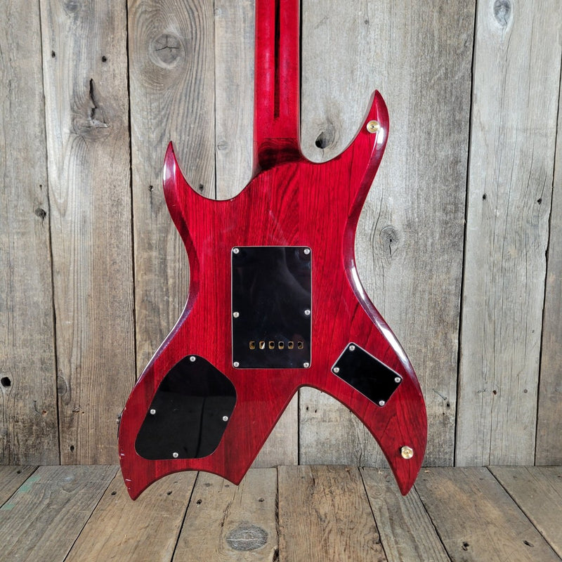 Hondo Formula 1 H - 785 Electric Guitar – 1980s Transparent Red, 24 - Fret Super Strat Style - Mahar's Vintage Guitars