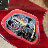 Hondo Formula 1 H - 785 Electric Guitar – 1980s Transparent Red, 24 - Fret Super Strat Style - Mahar's Vintage Guitars