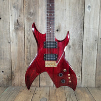 Hondo Formula 1 H - 785 Electric Guitar – 1980s Transparent Red, 24 - Fret Super Strat Style - Mahar's Vintage Guitars