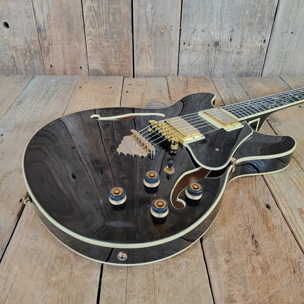 Ibanez 2024 AS93SP - BK Artcore Expressionist Black w/Hybrid Case Excellent - Mahar's Vintage Guitars