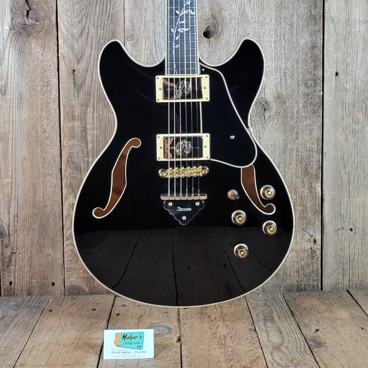 Ibanez 2024 AS93SP - BK Artcore Expressionist Black w/Hybrid Case Excellent - Mahar's Vintage Guitars