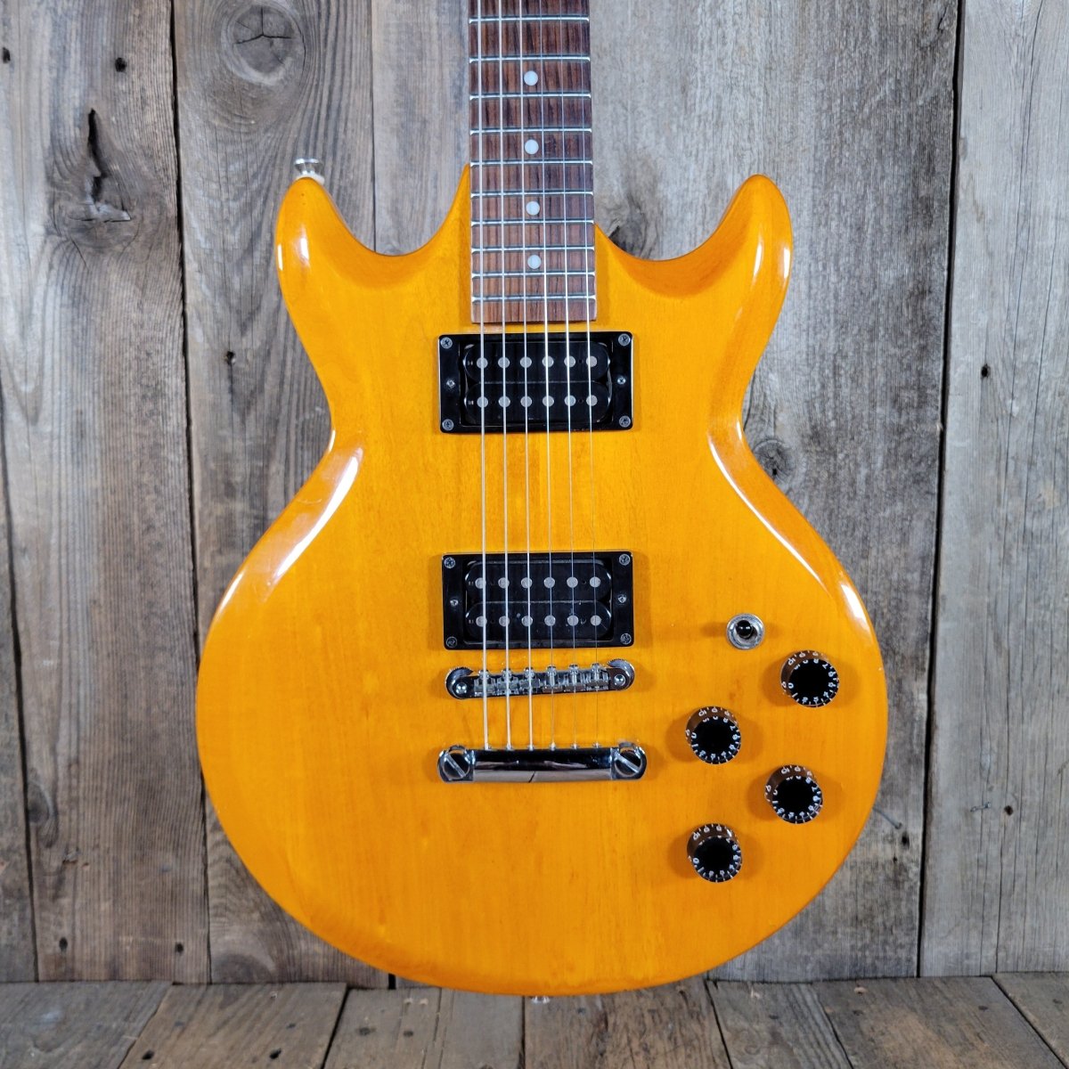 Ibanez GAX70 Double Cutaway – Transparent Amber, Two Humbuckers, 2001 - Mahar's Vintage Guitars