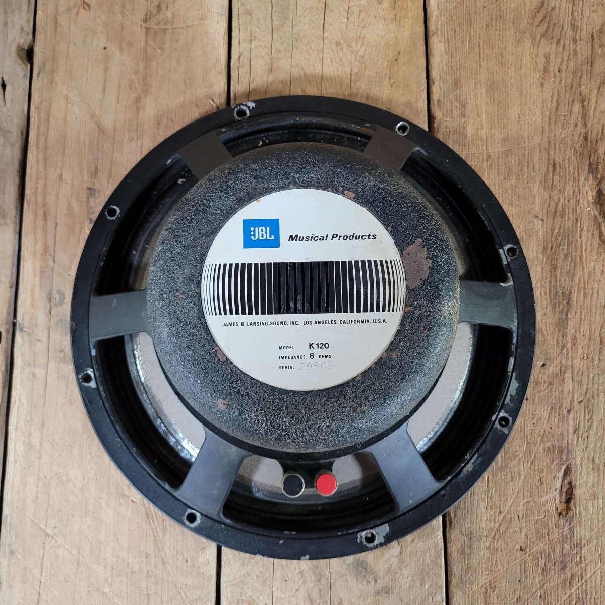 JBL K120 12" 8 ohm speaker 1970s Original Cone - Mahar's Vintage Guitars