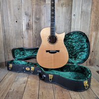 Julian Gaffney Modified Dreadnought 2019 Fiddleback Mahogany & Sitka Spruce - Mahar's Vintage Guitars