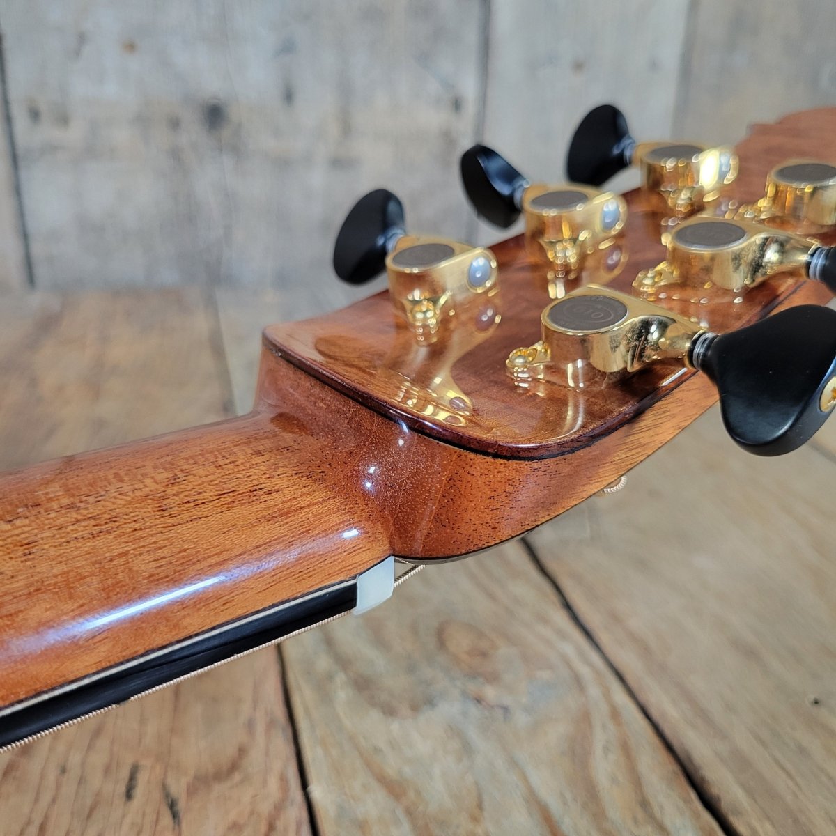 Julian Gaffney Modified Dreadnought 2019 Fiddleback Mahogany & Sitka Spruce - Mahar's Vintage Guitars