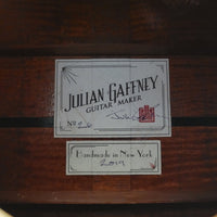 Julian Gaffney Modified Dreadnought 2019 Fiddleback Mahogany & Sitka Spruce - Mahar's Vintage Guitars