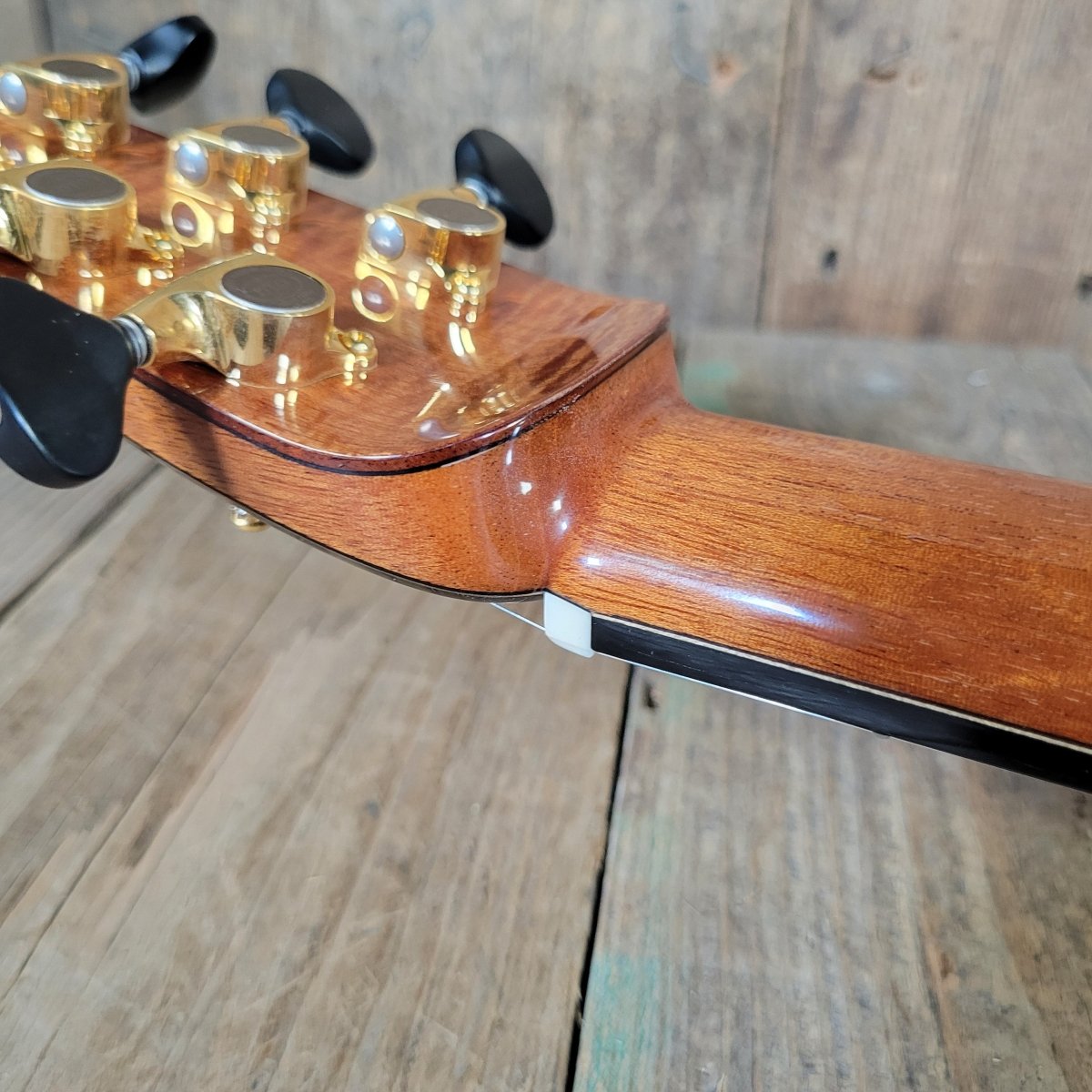 Julian Gaffney Modified Dreadnought 2019 Fiddleback Mahogany & Sitka Spruce - Mahar's Vintage Guitars