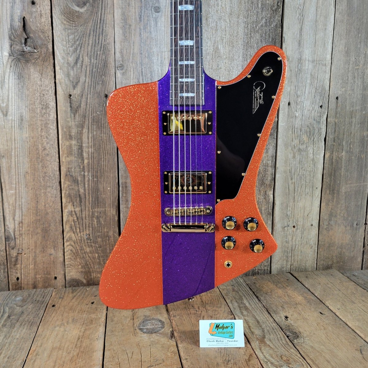 Kauer 2010s Banshee Custom Baritone Tangelo Purple Flake NM - Mahar's Vintage Guitars