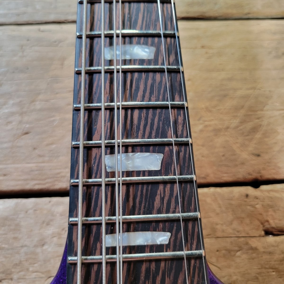 Kauer 2010s Banshee Custom Baritone Tangelo Purple Flake NM - Mahar's Vintage Guitars