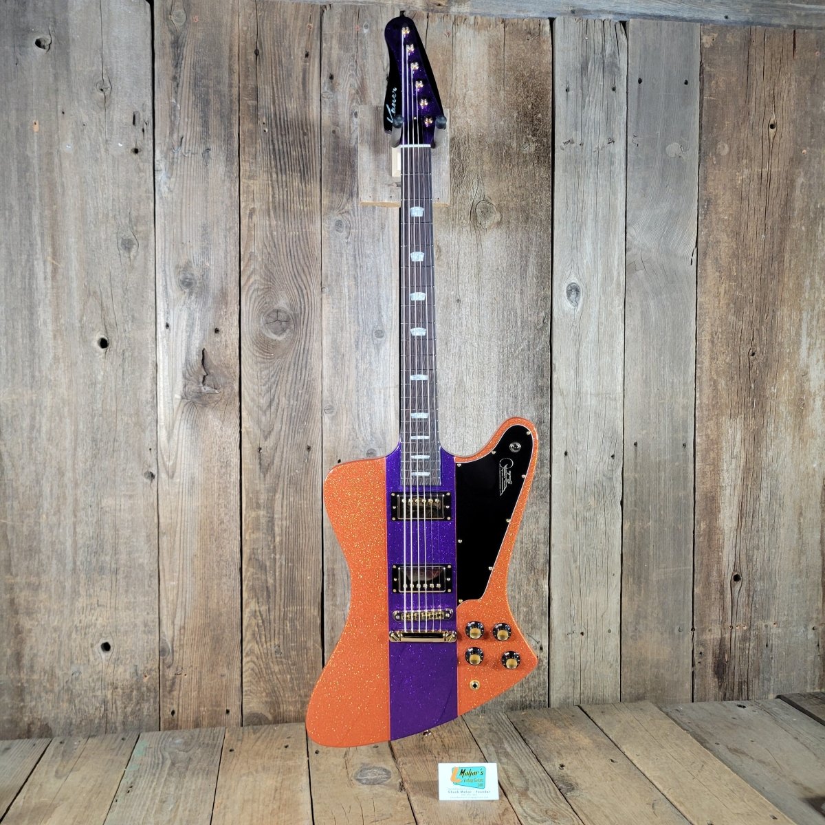 Kauer 2010s Banshee Custom Baritone Tangelo Purple Flake NM - Mahar's Vintage Guitars