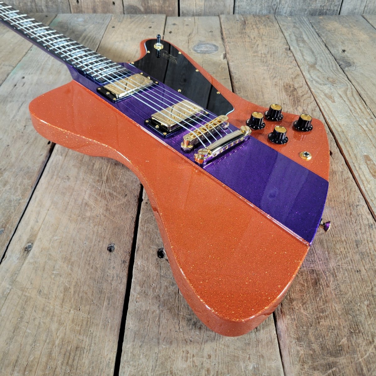 Kauer 2010s Banshee Custom Baritone Tangelo Purple Flake NM - Mahar's Vintage Guitars