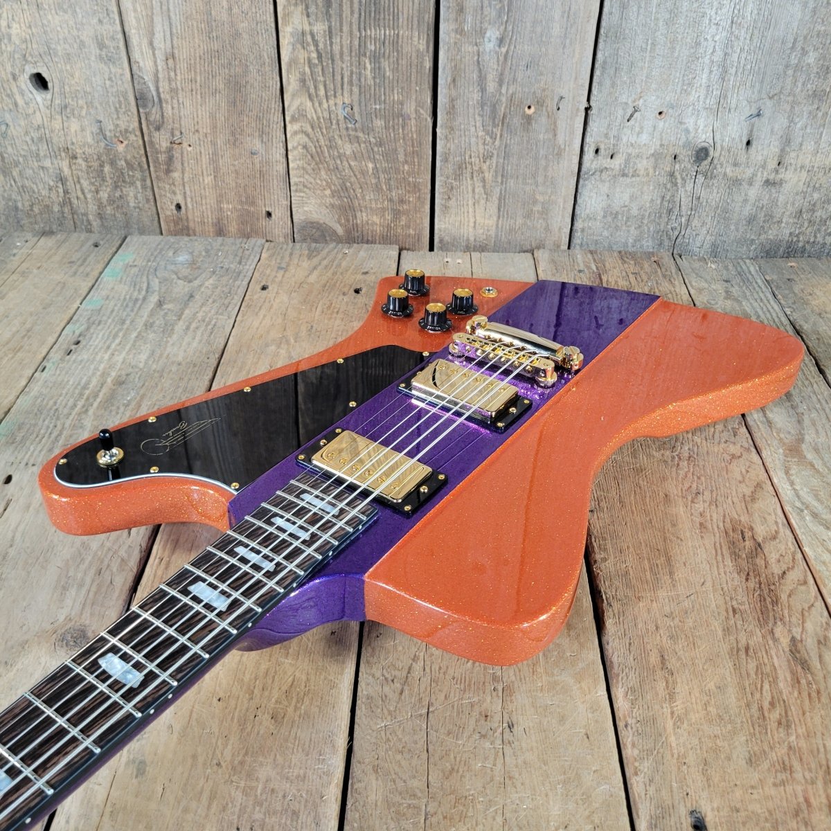 Kauer 2010s Banshee Custom Baritone Tangelo Purple Flake NM - Mahar's Vintage Guitars