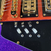 Kauer Banshee Custom Firebird Tangelo Purple Flake 3PU NM - Mahar's Vintage Guitars