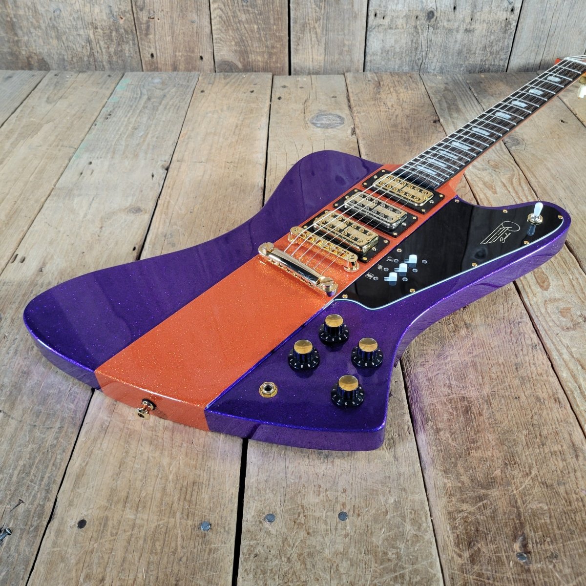 Kauer Banshee Custom Firebird Tangelo Purple Flake 3PU NM - Mahar's Vintage Guitars