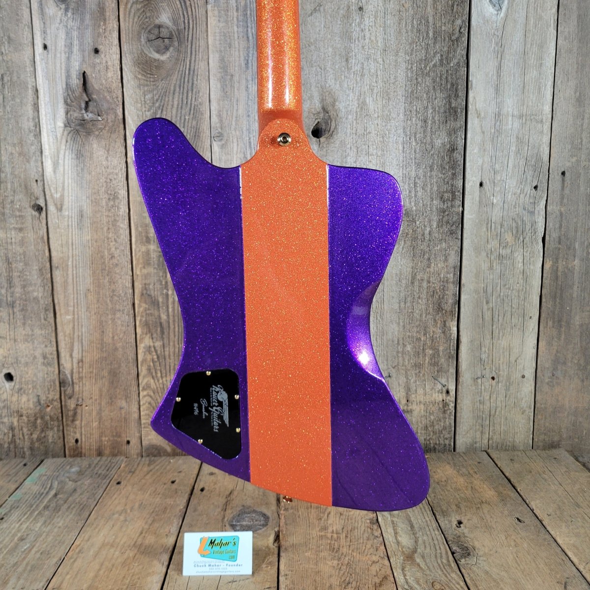 Kauer Banshee Custom Firebird Tangelo Purple Flake 3PU NM - Mahar's Vintage Guitars